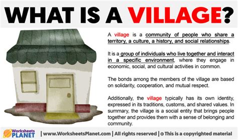 definition for village
